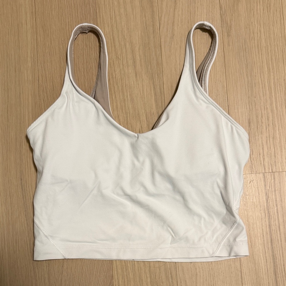 Women’s White lululemon Align cropped tank top